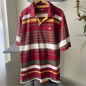 Vintage Ecko Unltd Polo Shirt XL Mens Striped Short Sleeve Y2K Embroidered Logo